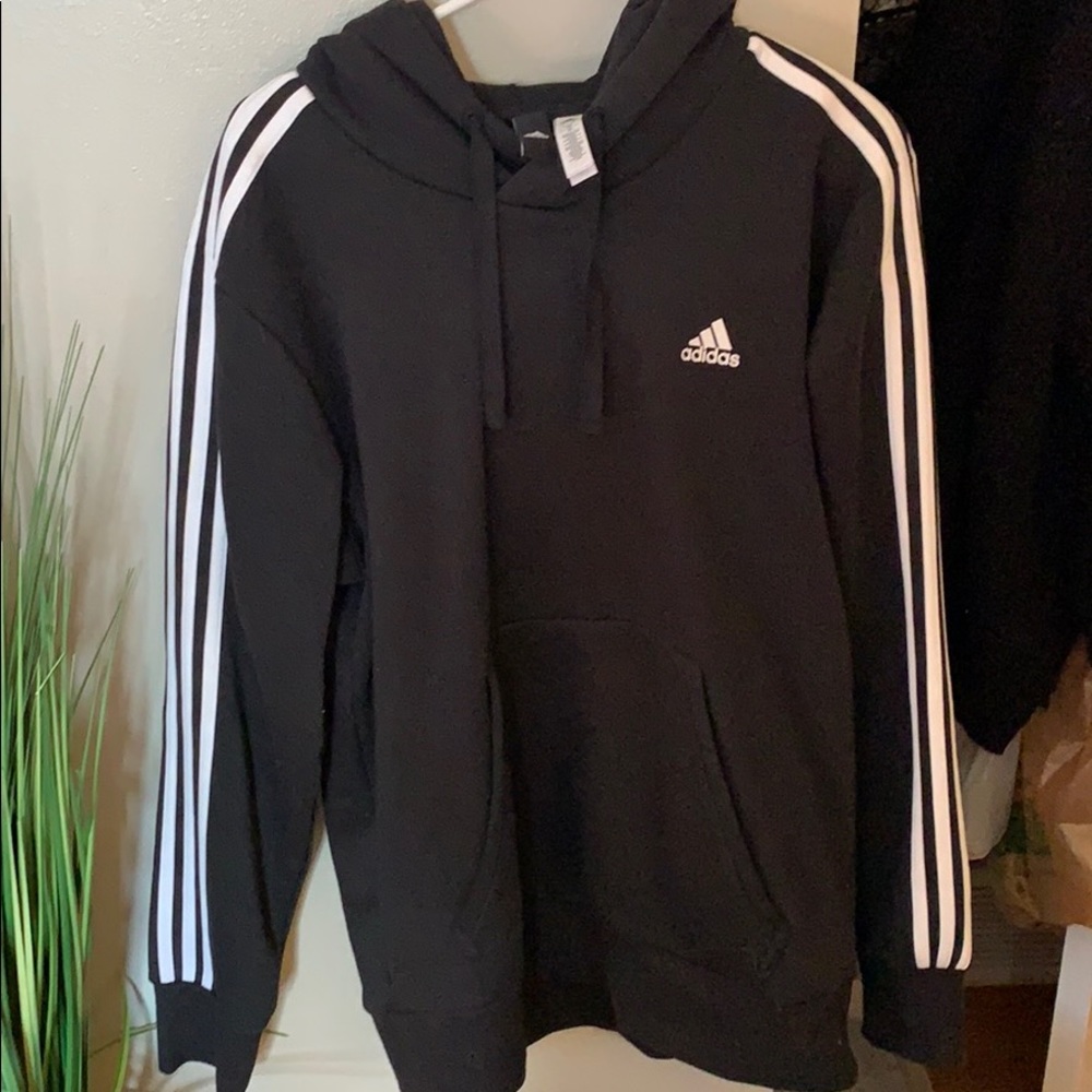 Adidas striped hoodie
